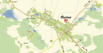 Map - Stadt Osečná