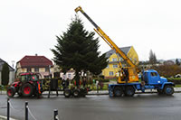 Stavění vánočního stromu 2022