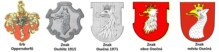 Erb Oppersdorfů a znaky osečné